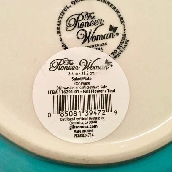 NWT Pioneer Woman Fall Flower Teal Salad Plate - 2 - Picture 4 of 4